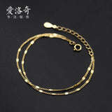 S925 Double Chain Layer Charm Bracelet For Women - Punk Jewelry Gift