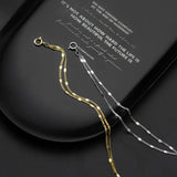 S925 Double Chain Layer Charm Bracelet For Women - Punk Jewelry Gift