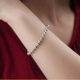 S999 Silver Bead Bracelet 4mm/5mm/6mm/8mm