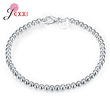 925 Sterling Silver Beads Chain Bracelet for Girls