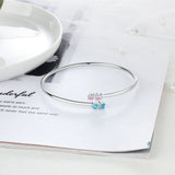 Silver Birthstone Bracelet for Mom - Personalized Jewelry Gift
