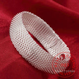Silver Braided Bangles Engagement Party European American Style