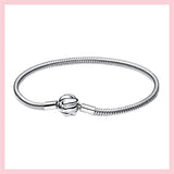 Silver Snake Chain Bracelet for European Charms DIY Jewelry