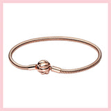 Silver Snake Chain Bracelet for European Charms DIY Jewelry