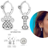 925 Silver Travel Bag Aircraft Earrings Jewelry Gift