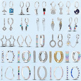 925 Silver Travel Bag Aircraft Earrings Jewelry Gift