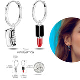 925 Silver Travel Bag Aircraft Earrings Jewelry Gift