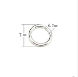 100pcs Sterling Silver Jump Rings 7x0.7mm Finding
