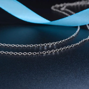 Silver Ball Triangle Pendant Long Necklace for Women