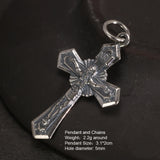 925 Silver Cross Necklace Vintage Antique Religious Pendant
