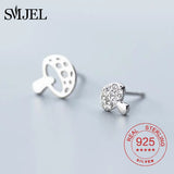S925 Sterling Silver Plant Leaves Earrings Small Studs