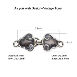 Vintage Style 925 Sterling Silver Clasp for DIY Jewellery