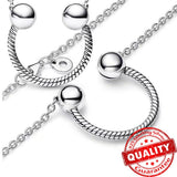 925 Silver U Shape Pendant Chain Necklace for Girls
