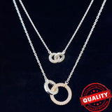 925 Silver U Shape Pendant Chain Necklace for Girls