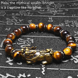 Tiger Eye Fengshui Pixiu Bracelet Unisex Beads Bracelets