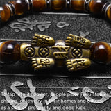 Tiger Eye Fengshui Pixiu Bracelet Unisex Beads Bracelets
