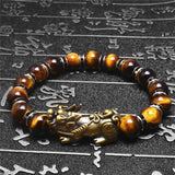 Tiger Eye Fengshui Pixiu Bracelet Unisex Beads Bracelets