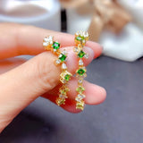 3mm*4mm Multi-color Tourmaline Drop Earrings 925 Stamp