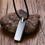 Tungsten Metal Necklace for Men Square Jewelry Rope Chain