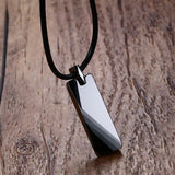 Tungsten Metal Necklace for Men Square Jewelry Rope Chain