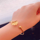 Vietnam Shajin Apricot Bangles 24K Ladies Bracelet Adjustable Holiday Gift