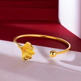 Vietnam Shajin Apricot Bangles 24K Ladies Bracelet Adjustable Holiday Gift