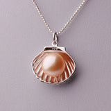 Freshwater Pearl Necklace 925 Sterling Silver Women Engagement Gift