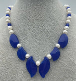 Elegant Pearl Jade Necklace with Plated Clasp