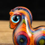 Wood Rainbow Horse Pendant DIY Necklace Keychain Craft Charms