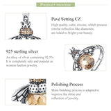 925 Sterling Silver Bee Drop Earrings with Crystal Accents