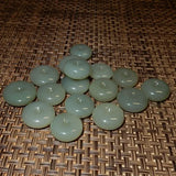 Natural Hetian Stone Pendant Necklace Carved Donut Pendant JADES Jewelry