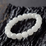 Hetian Jade Geometric Bead Strand Bracelet Natural Gemstone Fine Jewelry
