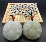 Natural Afghan Sheep Fat Jadeite Buddha Pendant