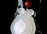 Chalcedony Pendant Ice Agate Heart-shaped Amulet