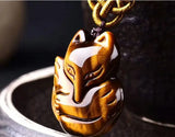 Tiger Eye Stone Maitreya Buddha Pendant Charm Avalokitesvara Collection
