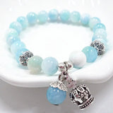 Natural Crystal Persian Jade Crown Pendant Bracelet