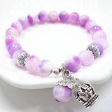 Natural Crystal Persian Jade Crown Pendant Bracelet
