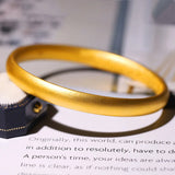 18k Yellow Bracelets for Women Chinese Traditional Bangle Wedding Birthday Gift