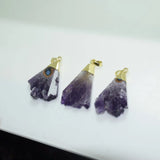 Geode Druzy Stone Pendant Indian Jewelry Reiki Purple Quartz Crystal