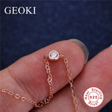Rose Round 0.1ct Diamond Test D VVS1 Moissanite Bracelet