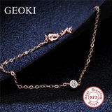 Rose Round 0.1ct Diamond Test D VVS1 Moissanite Bracelet
