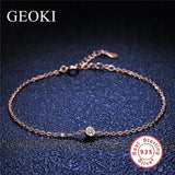Rose Round 0.1ct Diamond Test D VVS1 Moissanite Bracelet