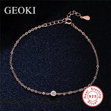 Rose Round 0.1ct Diamond Test D VVS1 Moissanite Bracelet
