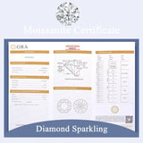 Rose Round 0.1ct Diamond Test D VVS1 Moissanite Bracelet
