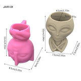 3D Alien Gypsum Silicone Mold for Succulent Plants Pot Candle Holder