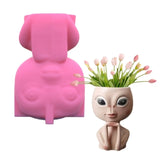 3D Alien Silicone Mold for Succulent Pot Candle Holder