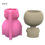 3D Alien Gypsum Silicone Mold for Succulent Plants Pot Candle Holder