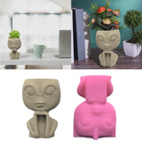 3D Alien Silicone Mold for Succulent Pot Candle Holder