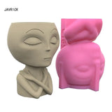 3D Alien Gypsum Silicone Mold for Succulent Plants Pot Candle Holder