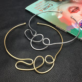 Geometric Alloy Chokers Necklaces For Women Punk Jewelry